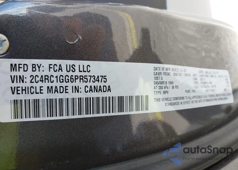 2023 Chrysler Pacifica Limited from USA, damaged, VIN 2C4RC1GG6PR573475